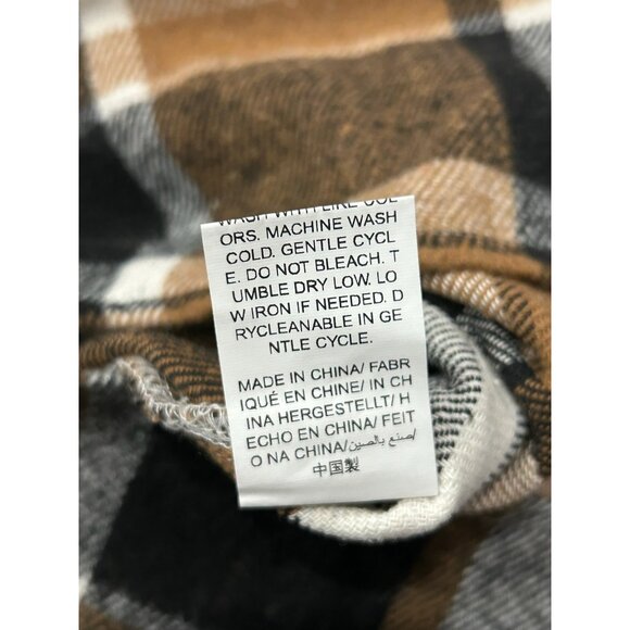 Sleeveless Plaid Pinafore Dress Pockets Brown Black Jumper Sz 1XL - Picture 9 of 11